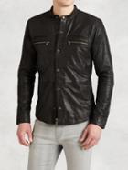 John Varvatos Goatskin Zip Shirt Jacket