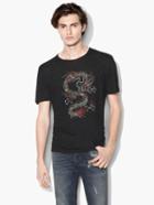 John Varvatos Dragon Linen Tee Black Size: S