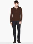 John Varvatos Silk & Cashmere Henley Sweater  Size: Xs