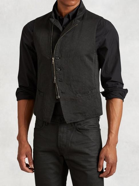 John Varvatos Asymmetric Closure Vest