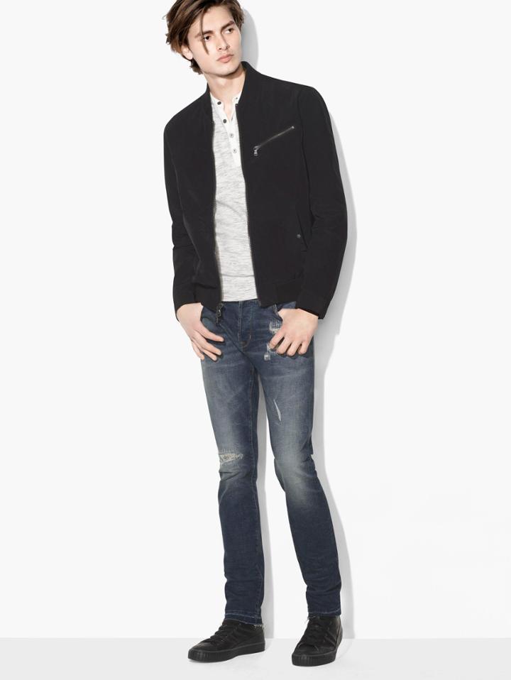 John Varvatos Modern Bomber Black Size: Xs