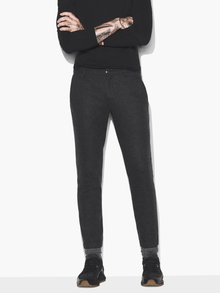 John Varvatos Wool Jogger Pant Concrete Htr Size: 50