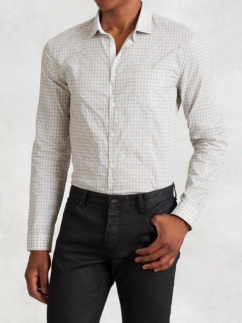 John Varvatos Box Plaid Cotton Shirt