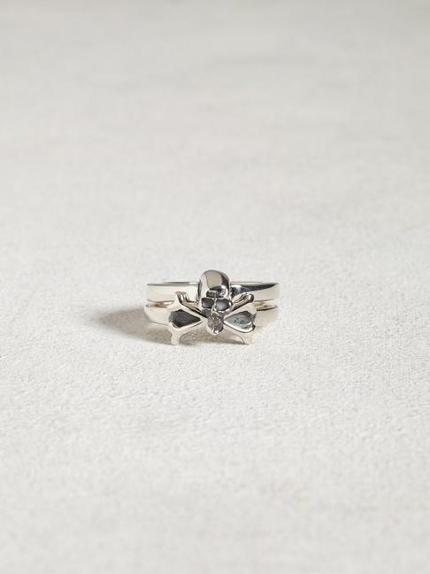 John Varvatos Stackable Skull & Crossbone Ring