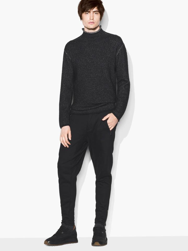John Varvatos Roll Neck Sweater Black Size: M