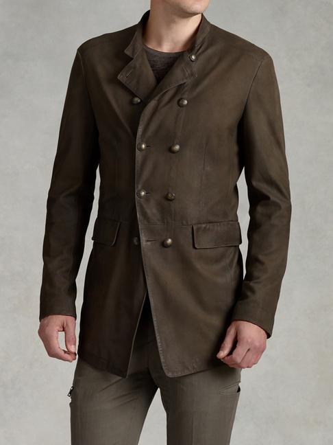 John Varvatos Short Cllr Dbl Brst Lthr Jkt
