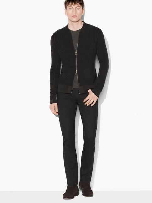 John Varvatos Baseball Sweater Jacket