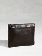 John Varvatos Leather Pick Stitch Pouch