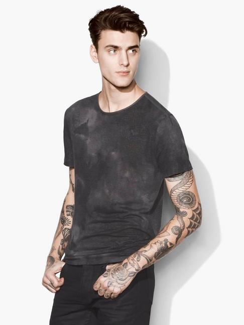John Varvatos Marbled Crewneck Tee  Size: M
