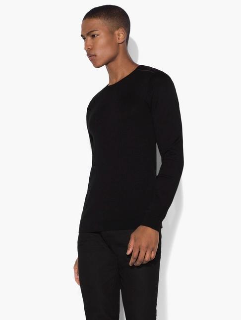 John Varvatos Crewneck Sweater With Shoulder Piping