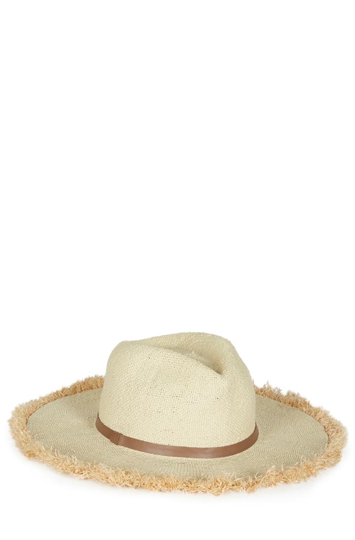 Joie Wide Stripe Fedora With Fringe