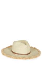 Joie Wide Stripe Fedora With Fringe