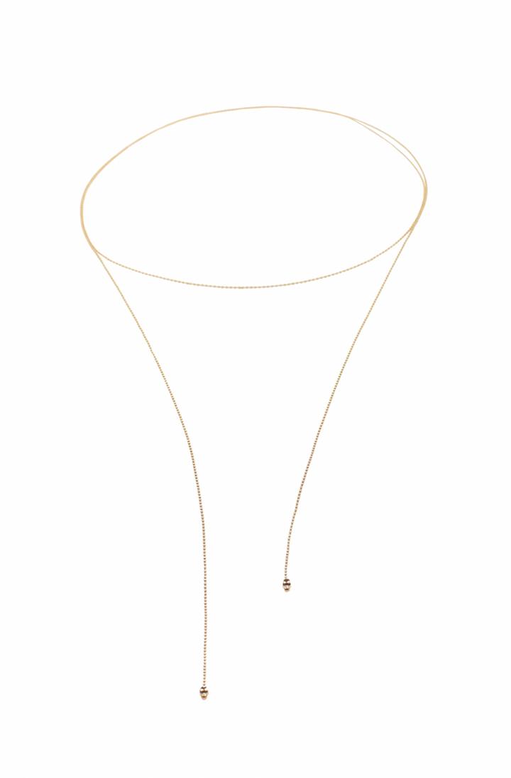 Joie Mara Carrizo Scalise X Joie Knotted Micro Ball Chain Necklace