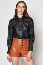 Joie Telmao Leather Top