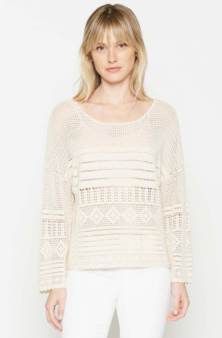 Joie Pallavia Crochet Sweater