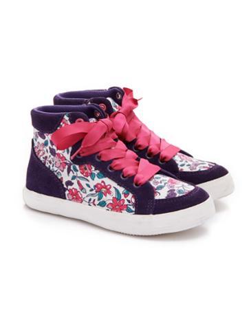 Joules Clothing Us Joules Jnr Hightop High Top Basketball Boots - Ditsy Floral
