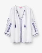 Joules Clothing Us Joules Mika Embroidered Tassel Top - Bright White