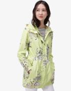 Joules Clothing Us Joules Golightly Waterproof Packaway Parka - Lime Floral