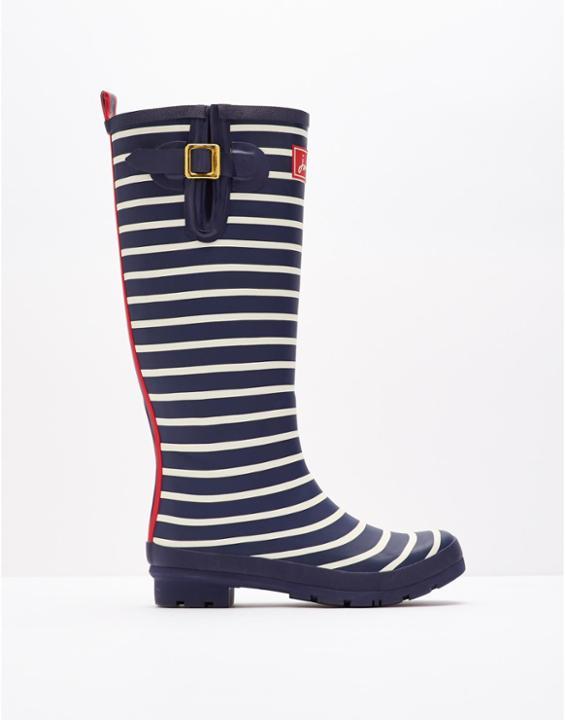 Joules Clothing Us Joules Printed Rain Boot Wellies - French Navy Stripe
