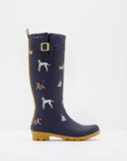 Joules Clothing Us Joules Wellyprint Printed Wellies - Navy Dogs Exclusive