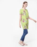 Joules Clothing Us Joules Ianthe Woven Tunic Dress - Lime Floral