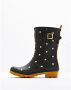 Joules Clothing Us Joules Molly Mid Height Wellies - Black Spot