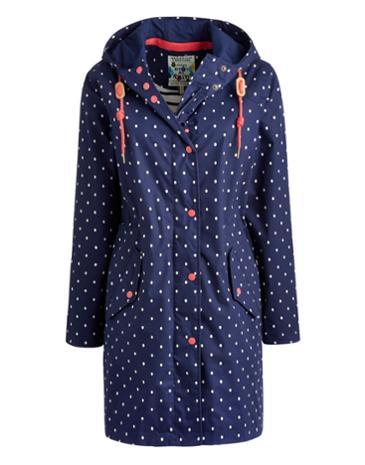 Joules Clothing Us Joules Raina Womens Waterproof Parka - Navy Spot