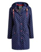Joules Clothing Us Joules Raina Womens Waterproof Parka - Navy Spot