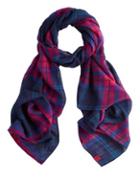 Joules Clothing Us Joules Julianne Womens Checked Scarf - Navy Check