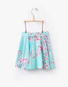Joules Clothing Us Joules Swirl Skater Skirt - Turquoise Bloom
