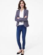 Joules Clothing Us Joules Mollie Soft Jersey Blazer - Hope Stripe French Navy