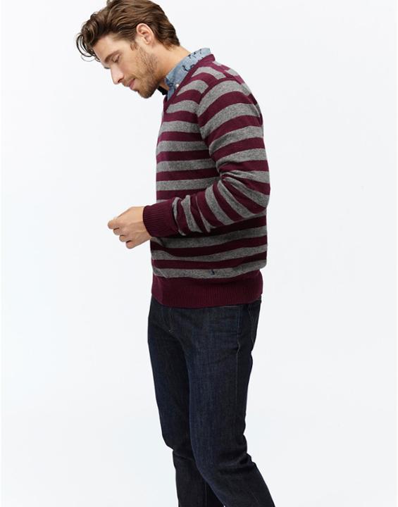 Joules Clothing Us Joules Retfordstrp Stripe V Neck Jumper -