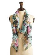 Joules Clothing Us Joules Wensley Womens Woven Scarf - Autumn Rose Green