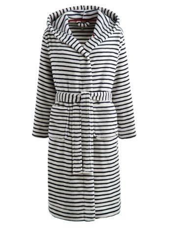 Joules Clothing Us Joules Rita Womens Fleece Dressing Gown - Creme Stripe