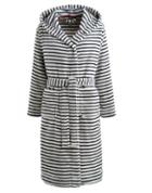 Joules Clothing Us Joules Rita Womens Fleece Dressing Gown - Creme Stripe