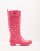 Joules Clothing Us Joules Wellyprint Printed Wellies - Pink Neon Spot