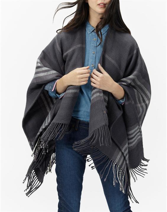 Joules Clothing Us Joules Innis Classic Wrap Scarf - Black Check