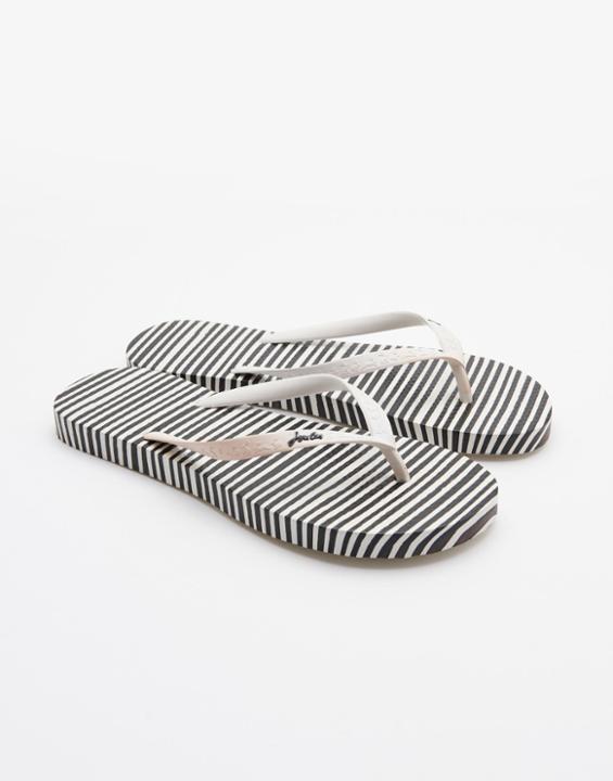 Joules Clothing Us Joules Sandy Flip Flops - Black Stripe