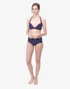Joules Clothing Us Joules Bonnie Halter Neck Bikini Top - Navy Spot