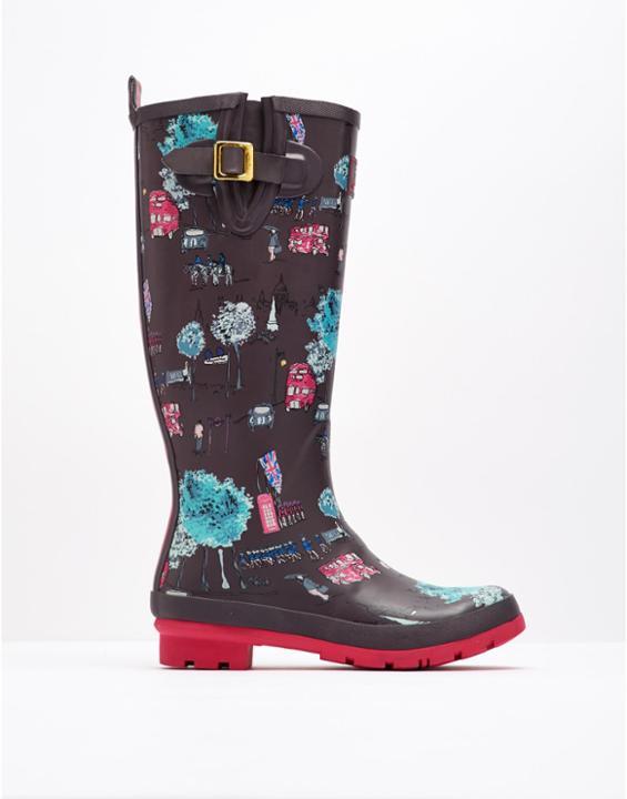 Joules Clothing Us Joules Printed Wellies - Slate London Bus