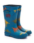Joules Clothing Us Joules Jnr Boyswelly Printed Wellies - Blue Dinosaur Print