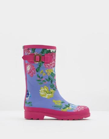 Joules Clothing Us Joules Printed Wellies - Light Blue Floral