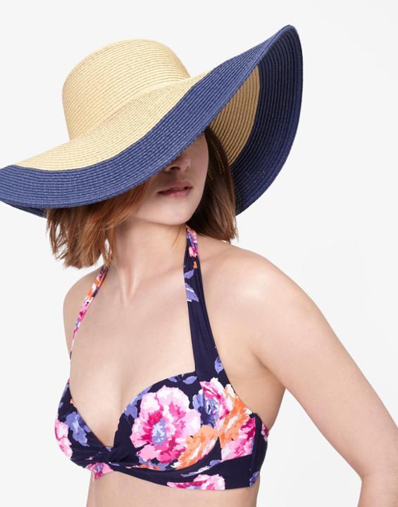 Joules Clothing Us Joules Mandy Wide Brimmed Sun Hat - Blue Print