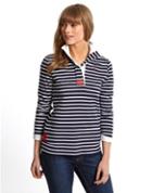 Joules Clothing Us Joules Cowdray Womens Striped Sweatshirt - French Navy Stripe