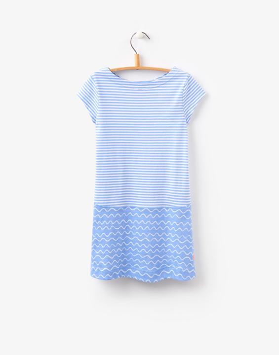 Joules Clothing Us Joules Sunshine Hotch Potch Dress - Blue Wave Stripe