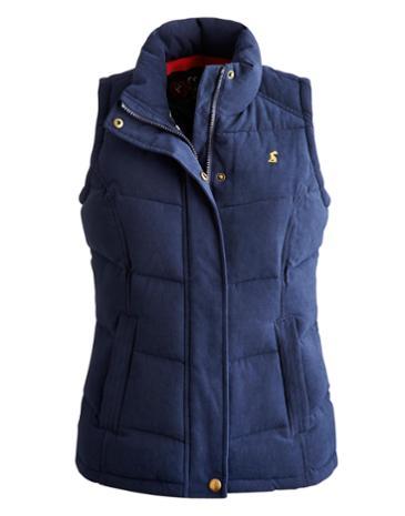 Joules Clothing Us Joules Higham Womens Heavyweight Padded Gilet - Marine Navy