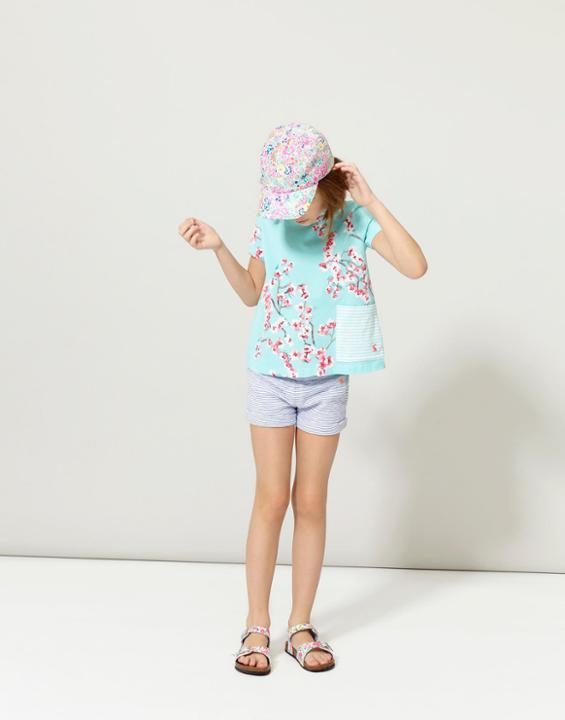 Joules Clothing Us Joules Clara Pocket T Shirt - Turquoise Bloom