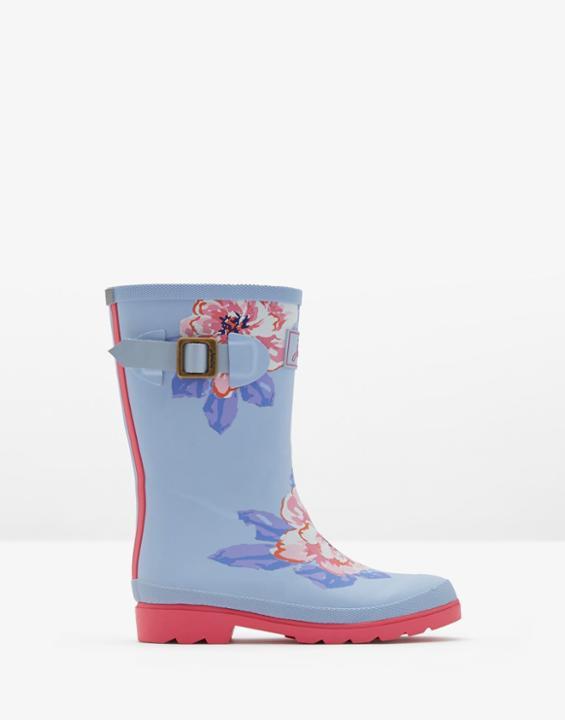 Joules Clothing Us Joules Printed Rain Boots - Sky Blue Floral