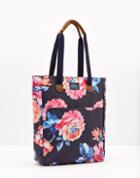Joules Clothing Us Joules Homerton Printed Canvas Tote Bag - Navy Rose