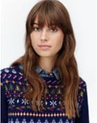 Joules Clothing Us Joules Chrissie Festive Intarsia Knit Jumper - Navy